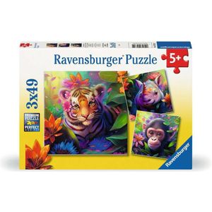 Jungle Babies Puzzel (3 x 49 stukjes)