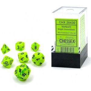 Mini Polydice Dobbelsteen Set Lichtgroen (7 stuks)