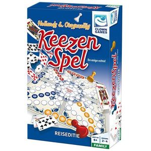 Clown Games Keezenspel Reiseditie - Pesten en Mens Erger Je Niet in één spel! Voor 2-4 spelers vanaf 6 jaar.