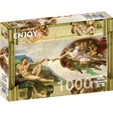 Michelangelo Buonarroti - The Creation of Adam Puzzel (1000 stukjes)