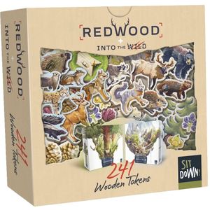 Redwood - 242 Wooden Tokens