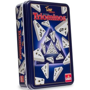 Triominos Travel Tour Edition Tin - Compact Reisspel voor 2-4 spelers vanaf 6 jaar