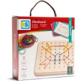 BS Toys Geobord Hout - Kinderspel | Stimuleert creativiteit en fijne motoriek | Geschikt voor kinderen vanaf 3 jaar | 1-2 spelers