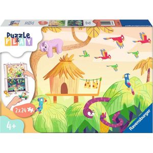 Puzzle & Play - Jungle-avontuur Puzzel (2x24 stukjes)
