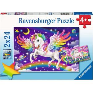 Eenhoorn En Pegasus Puzzel (2 x 24 stukjes)