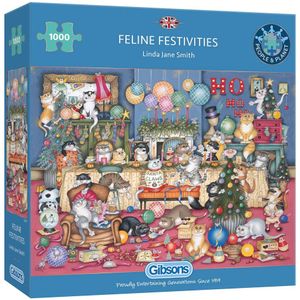 Feline Festivities Puzzel (1000 stukjes)