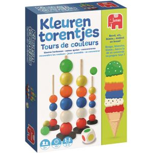 Jumbo Kleurentorentjes - Bouw je kleurentorentje met kleurendobbelsteen - Geschikt voor 2-4 spelers vanaf 3 jaar