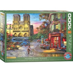 Notre Dame Sunset Puzzel (1000 stukjes)