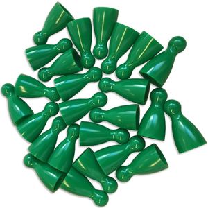 Plastic Spel Pionnen 12x24mm Groen (25 stuks)