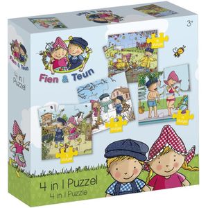 Fien & Teun - 4-in-1 Puzzel Set (4-16 stukjes, seizoensthema)