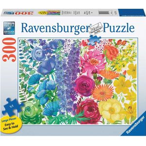 Ravensburger puzzel Floral Rainbow - Legpuzzel - 300 extra grote stukjes