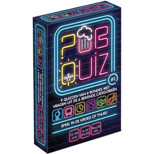 Pubquiz #1 - Kaartspel Pubquiz - editie #1 (Nieuwe Nederlandse Vragen 2022!) - Pocketformaat Quiz Spel voor 4-24 Spelers vanaf 12 Jaar