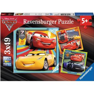 Puzzel Cars 3 Legendes Van De Baan (3x49 Stukjes)