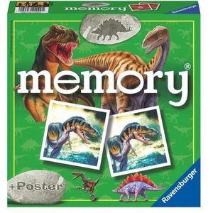 Ravensburger Dinosaurussen Memory - Spannend Gezelschapsspel voor Kinderen vanaf 4 jaar - Inclusief Poster - 72 Kaartjes