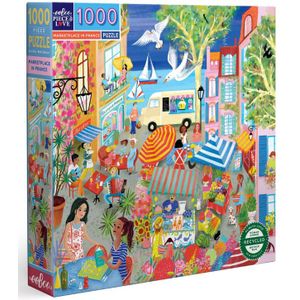 Marketplace in France Puzzel (1000 stukjes)