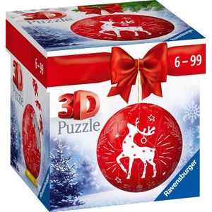 Kerstbal Rendier 3D Puzzel (54 stukjes)