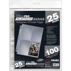 4-Pocket Pages Top Loading Clear Platinum (25 stuks)