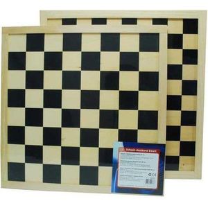 HOT Games Schaak-dambord triplex Zwart V.45mm 40cm - Geschikt voor schaakstukken met Staunton maat 3