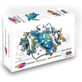 Eureka 2D RainboWooden Puzzle - Sea turtle - 125 stukjes