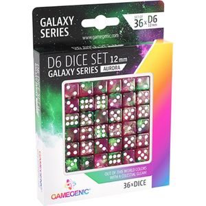 D6 Dice Set - Galaxy Series Aurora (36 stuks)
