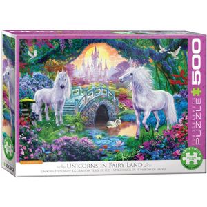 Unicorns in Fairy Land Puzzel (500 XL stukjes)