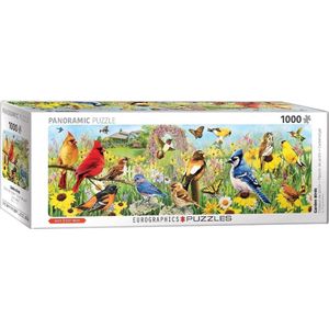 Garden Birds - Greg Giordano Panorama Puzzel (1000 stukjes)