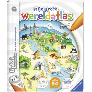 Ravensburger Tiptoi Boek - Mijn Grote Wereldatlas | Voor kinderen van 5-8 jaar | Interactief leersysteem met 1500 geluiden en teksten