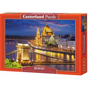 Budapest view at dusk Puzzel (2000 stukjes)