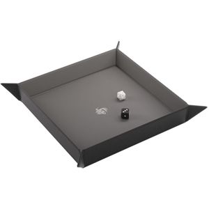 Dice Tray Magnetic Square - Zwart / Grijs