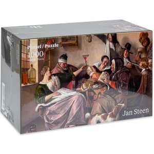 Jan Steen - As the old sing, So Pipe the Young Puzzel (1000 stukjes)