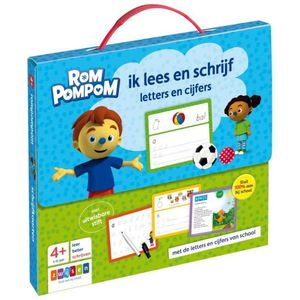 Zwijsen Rompompom Ik Lees en Schrijf Letters en Cijfers - Leer schrijven en lezen met schrijfkaarten en uitwisbare stift