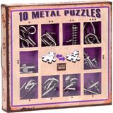 10 Metalen Puzzels Paarse Editie (10 stuks, breinbrekers)
