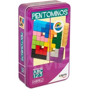 Pentominos Metal Box (Houten spel)