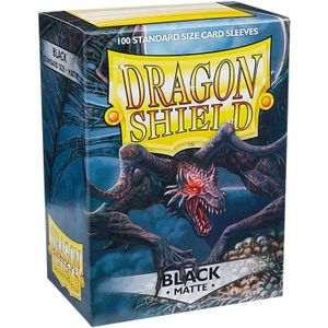 Dragon Shield Standard Sleeves - Matte Black (100 Sleeves) | High-Quality Card Game Protection
