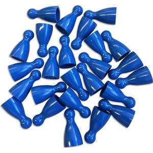 Plastic Spel Pionnen 12x24mm Blauw (100 stuks)