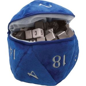 D20 Plush Dice Bag - Blauw