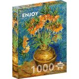 Vincent Van Gogh - Keizerlijke parelmoervlinders in een koperen vaas (1000 stukjes)