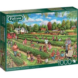 Falcon Strawberry Picking Puzzel (1000 stukjes) - Legpuzzel voor volwassenen