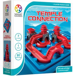 SmartGames Temple Connection Dragon Edition - 80 opdrachten: Bouw wegen en bruggen en verbind de tempels!