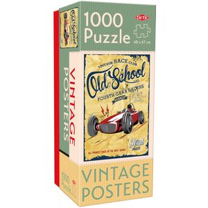 Vintage - Old School Gear Racers Poster Puzzel (1000 stukjes)