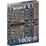 Amsterdam Houses Puzzel (1000 stukjes)