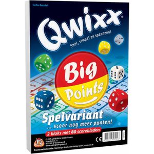 Qwixx Big Points - dobbelspel - Uitbreiding - 2 scorebloks met 80 scorebladen