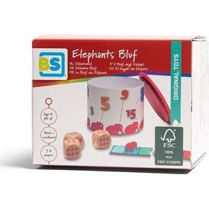BS Toys Elephants Bluff - Gezelschapsspel voor 3-6 spelers vanaf 8 jaar | Bluf je een weg naar de overwinning!