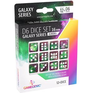 D6 Dice Set - Galaxy Series Aurora (12 stuks)
