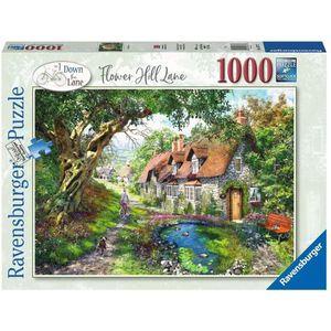 Flower Hill Lane - 1000 Stukjes (Kunst Thema)