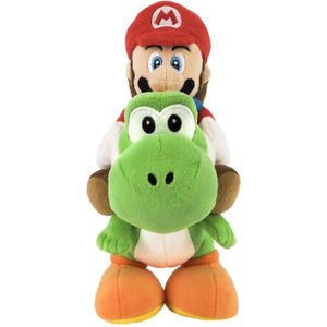 Nintendo Together+ Super Mario - Knuffel - Mario & Yoshi - Pluche - 21cm