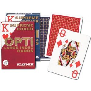 Piatnik Poker Speelkaarten - Opti Grote Index | Geschikt voor 12+ | 55 kaarten | Internationaal Populair