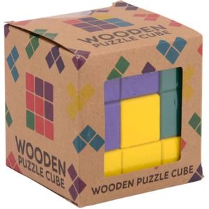 Puzzelkubus - Hout - Multicolor - Voor Kinderen Vanaf 3 Jaar