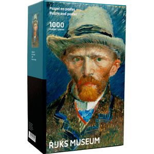 Legpuzzel met poster - Zelfportret - Van Gogh - Puzzel 1000 stukjes - Rijksmuseum