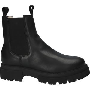 Smilla - Mid - Chelsea Boots - Zwart - Leer